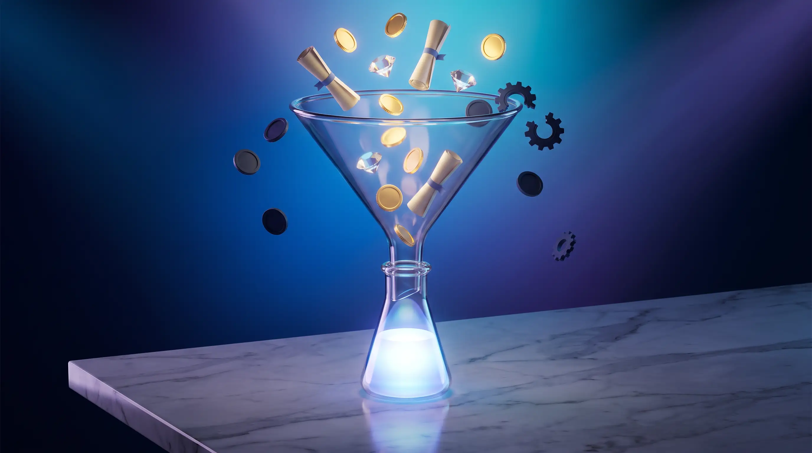Glass funnel sorting glowing income streams into one measured beaker while excluded tokens deflect away, what income counts toward MAGI for ACA subsidies